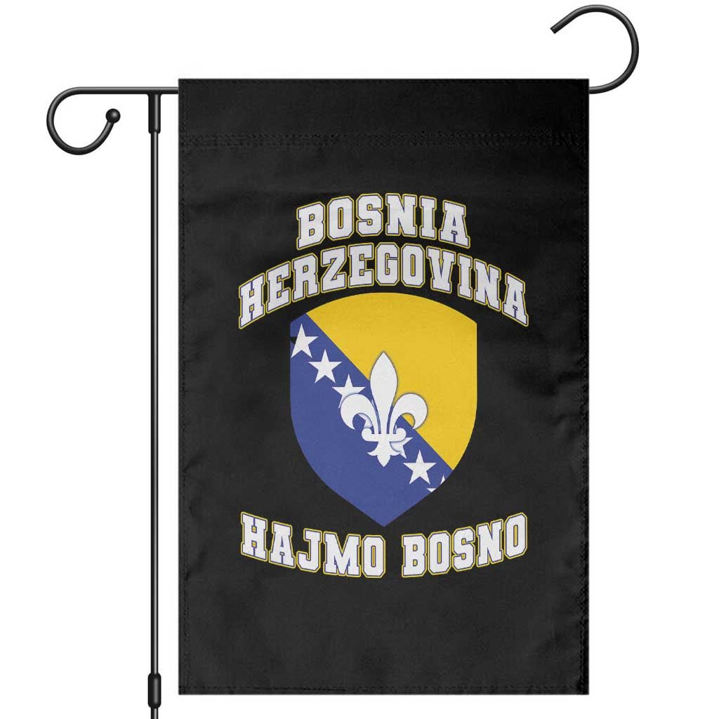 Hajmo Bosno Lets Go Bosnia Herzegovina Flag Garden Flag Golden Lily Soccer Football Fan Athletic Graphic TS02 Black Print Your Wear