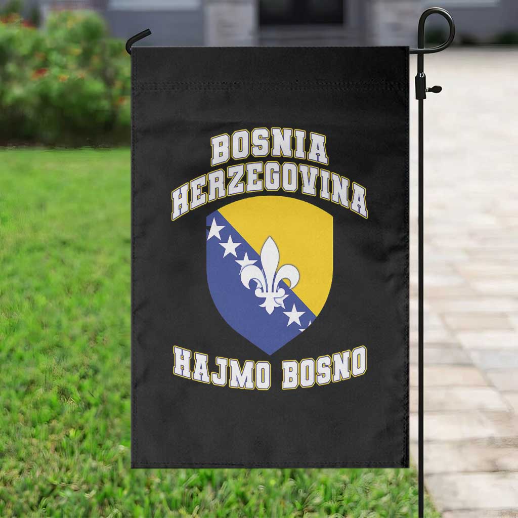Hajmo Bosno Lets Go Bosnia Herzegovina Flag Garden Flag Golden Lily Soccer Football Fan Athletic Graphic
