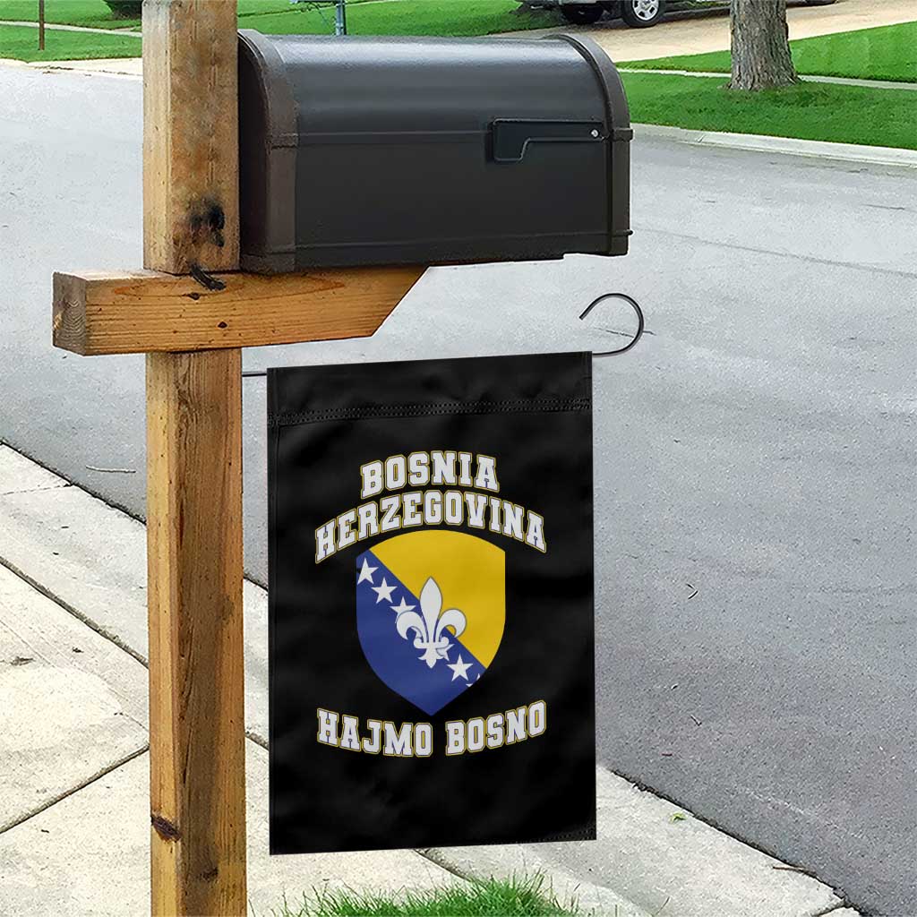 Hajmo Bosno Lets Go Bosnia Herzegovina Flag Garden Flag Golden Lily Soccer Football Fan Athletic Graphic