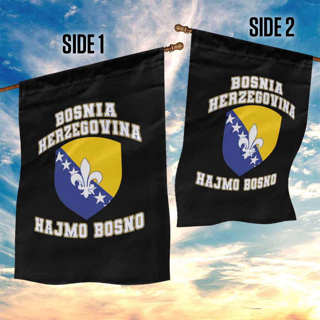 Hajmo Bosno Lets Go Bosnia Herzegovina Flag Garden Flag Golden Lily Soccer Football Fan Athletic Graphic