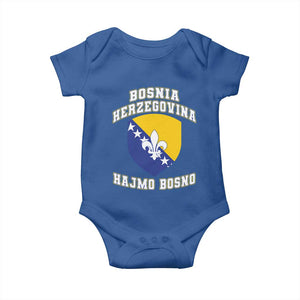 Hajmo Bosno Lets Go Bosnia Herzegovina Flag Baby Onesie Golden Lily Soccer Football Fan Athletic Graphic TS02 Royal Blue Print Your Wear