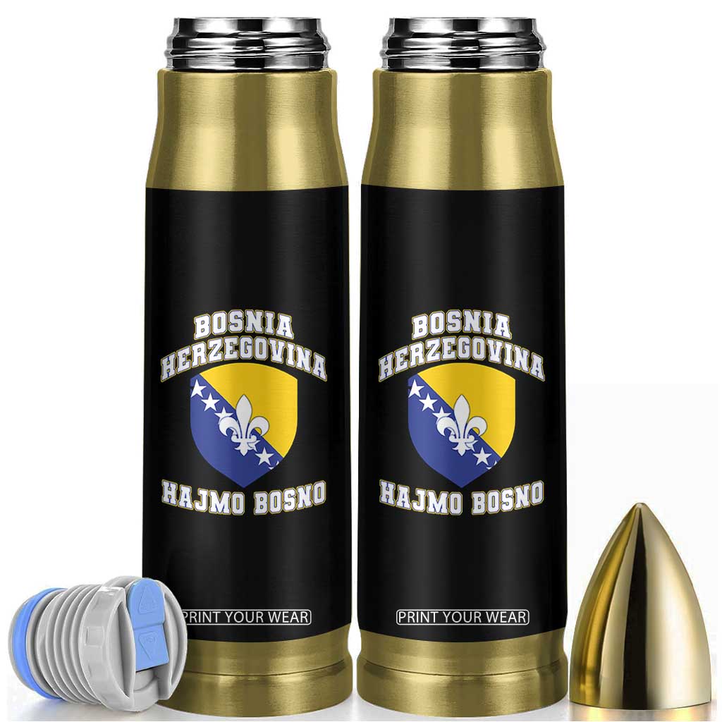 Hajmo Bosno Lets Go Bosnia Herzegovina Flag Bullet Tumbler Golden Lily Soccer Football Fan Athletic Graphic