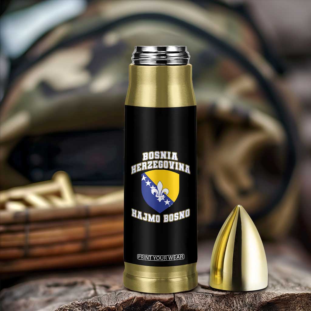 Hajmo Bosno Lets Go Bosnia Herzegovina Flag Bullet Tumbler Golden Lily Soccer Football Fan Athletic Graphic