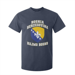 Hajmo Bosno Lets Go Bosnia Herzegovina Flag T Shirt For Kid Golden Lily Soccer Football Fan Athletic Graphic TS02 Navy Print Your Wear