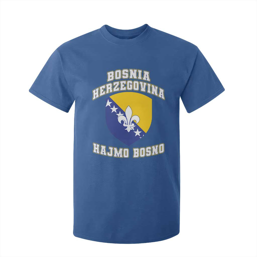 Hajmo Bosno Lets Go Bosnia Herzegovina Flag T Shirt For Kid Golden Lily Soccer Football Fan Athletic Graphic TS02 Royal Blue Print Your Wear
