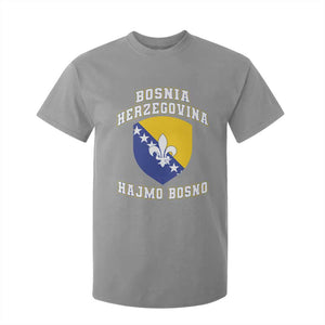 Hajmo Bosno Lets Go Bosnia Herzegovina Flag T Shirt For Kid Golden Lily Soccer Football Fan Athletic Graphic TS02 Sport Gray Print Your Wear
