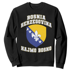 Hajmo Bosno Lets Go Bosnia Herzegovina Flag Sweatshirt Golden Lily Soccer Football Fan Athletic Graphic