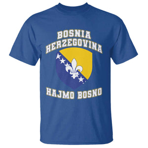 Hajmo Bosno Lets Go Bosnia Herzegovina Flag T Shirt Golden Lily Soccer Football Fan Athletic Graphic TS02 Royal Blue Print Your Wear