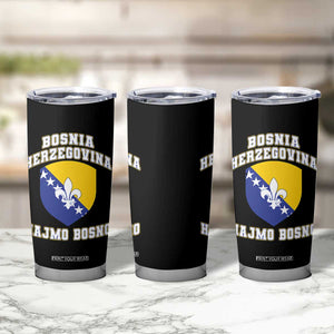 Hajmo Bosno Lets Go Bosnia Herzegovina Flag Tumbler Cup Golden Lily Soccer Football Fan Athletic Graphic