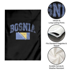 Classic Distressed Bosnia National Flag Varsity Style Garden Flag Sports Fan Athletic Graphic