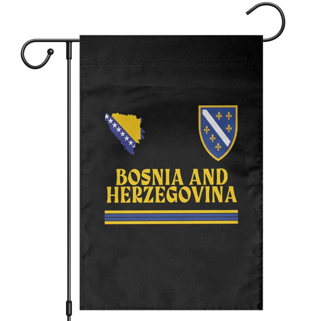 Bosnia Herzegovina Soccer Jersey Style Garden Flag Country Map Heritage Football Fan TS02 Black Print Your Wear