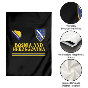 Bosnia Herzegovina Soccer Jersey Style Garden Flag Country Map Heritage Football Fan