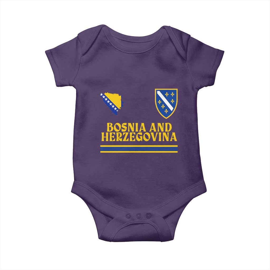 Bosnia Herzegovina Soccer Jersey Style Baby Onesie Country Map Heritage Football Fan TS02 Purple Print Your Wear