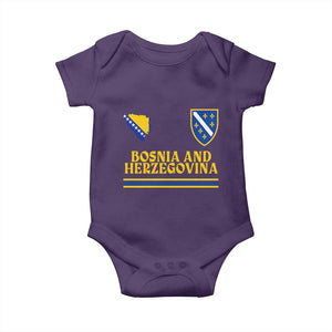 Bosnia Herzegovina Soccer Jersey Style Baby Onesie Country Map Heritage Football Fan TS02 Purple Print Your Wear