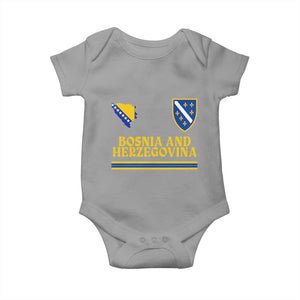 Bosnia Herzegovina Soccer Jersey Style Baby Onesie Country Map Heritage Football Fan TS02 Sport Gray Print Your Wear