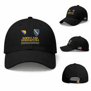 Bosnia Herzegovina Soccer Jersey Style Baseball Cap Country Map Heritage Football Fan