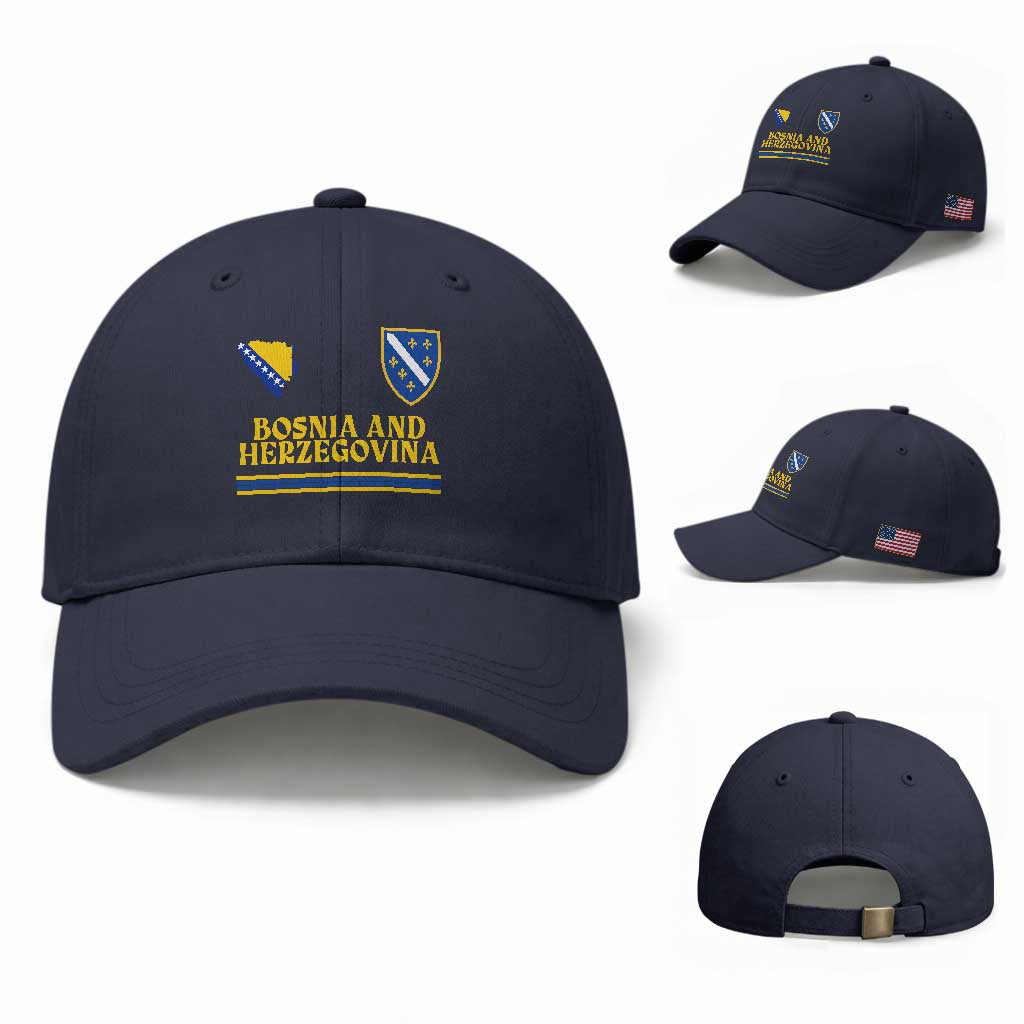 Bosnia Herzegovina Soccer Jersey Style Baseball Cap Country Map Heritage Football Fan