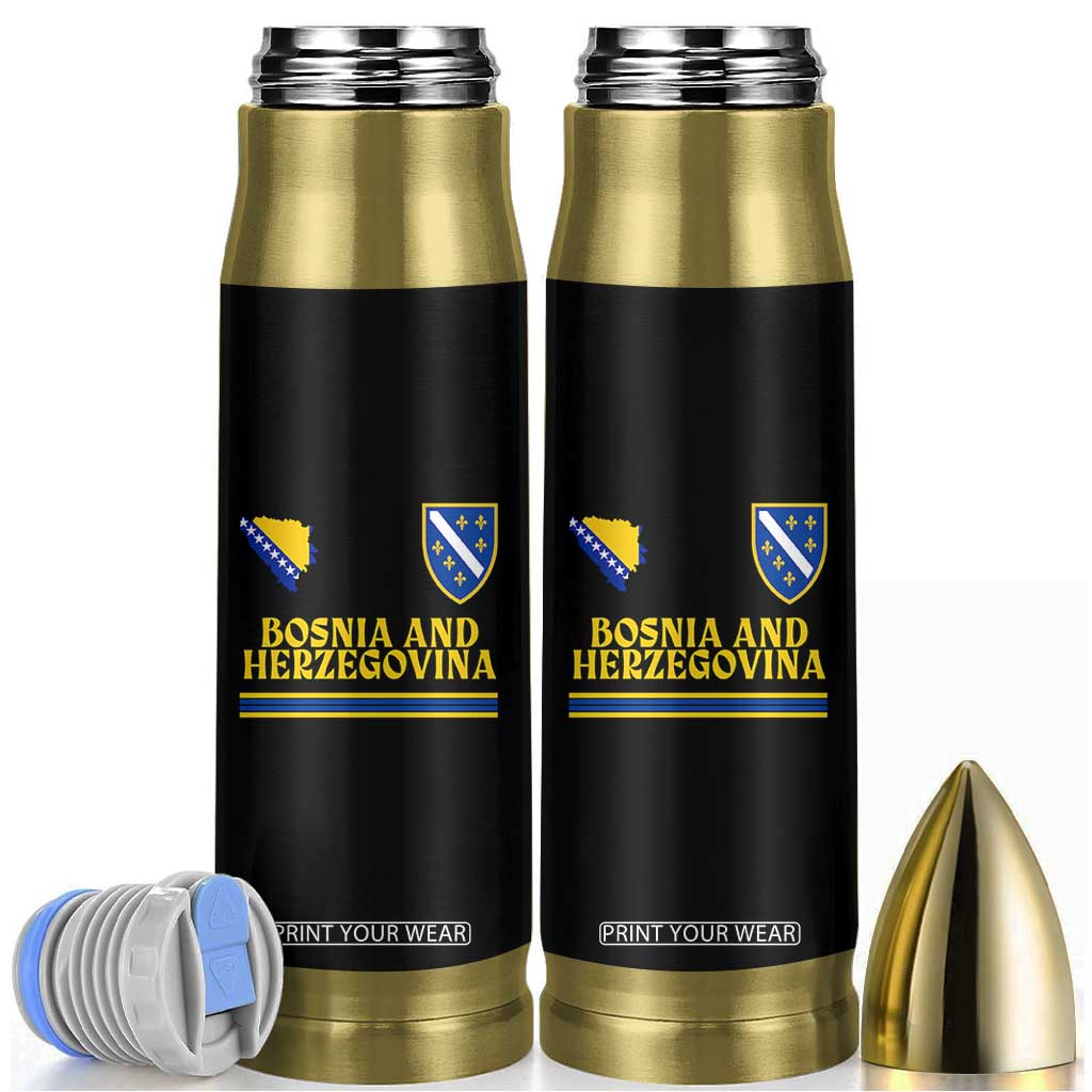 Bosnia Herzegovina Soccer Jersey Style Bullet Tumbler Country Map Heritage Football Fan