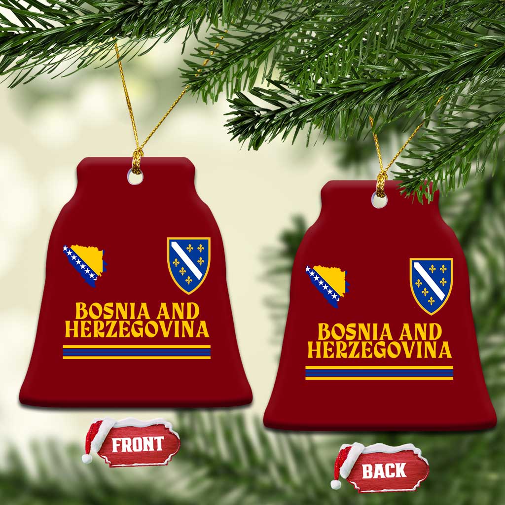 Bosnia Herzegovina Soccer Jersey Style Ceramic Ornament Country Map Heritage Football Fan