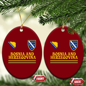 Bosnia Herzegovina Soccer Jersey Style Ceramic Ornament Country Map Heritage Football Fan
