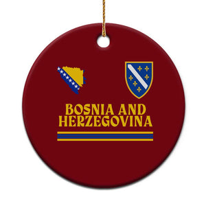 Bosnia Herzegovina Soccer Jersey Style Ceramic Ornament Country Map Heritage Football Fan