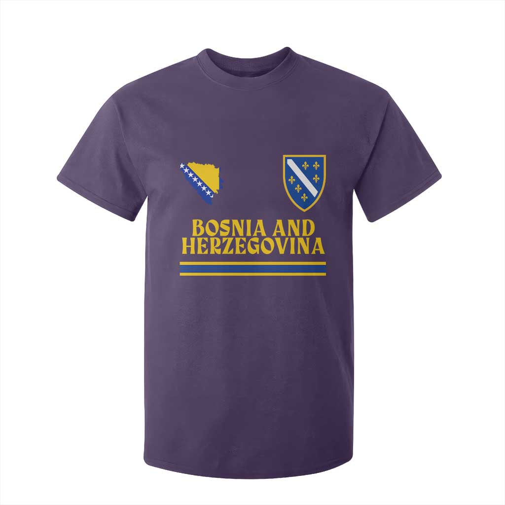 Bosnia Herzegovina Soccer Jersey Style T Shirt For Kid Country Map Heritage Football Fan TS02 Purple Print Your Wear
