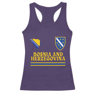 Bosnia Herzegovina Soccer Jersey Style Racerback Tank Top Country Map Heritage Football Fan TS02 Purple Print Your Wear