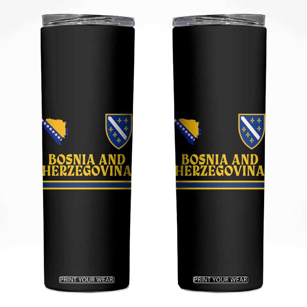 Bosnia Herzegovina Soccer Jersey Style Skinny Tumbler Country Map Heritage Football Fan