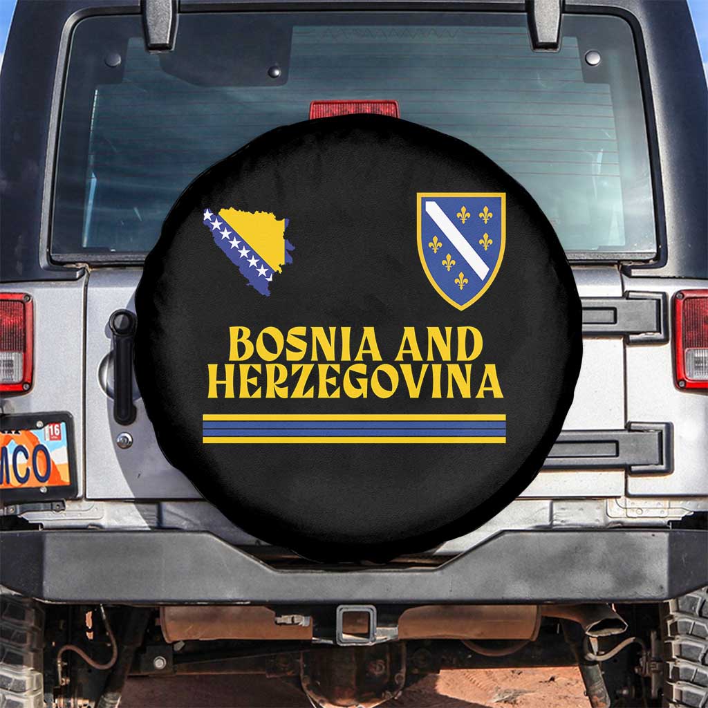 Bosnia Herzegovina Soccer Jersey Style Spare Tire Cover Country Map Heritage Football Fan