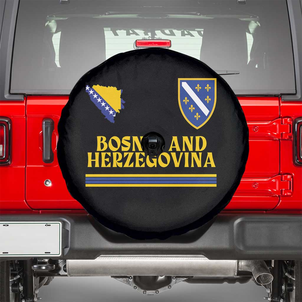 Bosnia Herzegovina Soccer Jersey Style Spare Tire Cover Country Map Heritage Football Fan