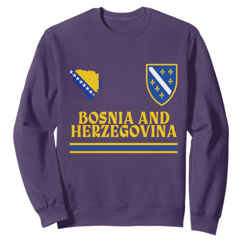 Bosnia Herzegovina Soccer Jersey Style Sweatshirt Country Map Heritage Football Fan