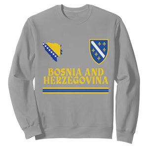 Bosnia Herzegovina Soccer Jersey Style Sweatshirt Country Map Heritage Football Fan