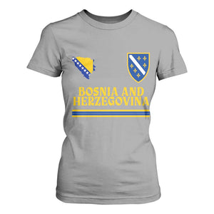 Bosnia Herzegovina Soccer Jersey Style T Shirt For Women Country Map Heritage Football Fan TS02 Sport Gray Print Your Wear