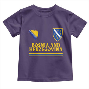 Bosnia Herzegovina Soccer Jersey Style Toddler T Shirt Country Map Heritage Football Fan TS02 Purple Print Your Wear