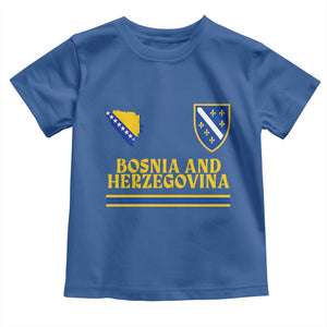 Bosnia Herzegovina Soccer Jersey Style Toddler T Shirt Country Map Heritage Football Fan TS02 Royal Blue Print Your Wear