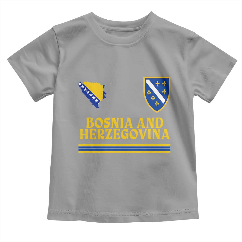 Bosnia Herzegovina Soccer Jersey Style Toddler T Shirt Country Map Heritage Football Fan TS02 Sport Gray Print Your Wear