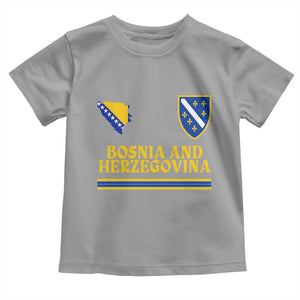 Bosnia Herzegovina Soccer Jersey Style Toddler T Shirt Country Map Heritage Football Fan TS02 Sport Gray Print Your Wear