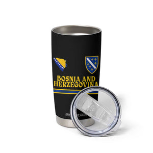 Bosnia Herzegovina Soccer Jersey Style Tumbler Cup Country Map Heritage Football Fan