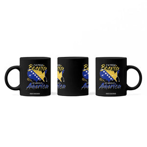From Bosnia and Already in America Coffee Mug Bosnian Soccer Fan Travel Bosnia Herzegovina Pride