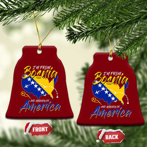 From Bosnia and Already in America Ceramic Ornament Bosnian Soccer Fan Travel Bosnia Herzegovina Pride TS02 Print Your Wear
