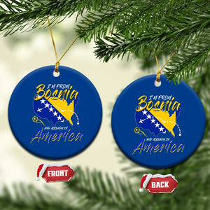 From Bosnia and Already in America Ceramic Ornament Bosnian Soccer Fan Travel Bosnia Herzegovina Pride TS02 1pc Blue Print Your Wear
