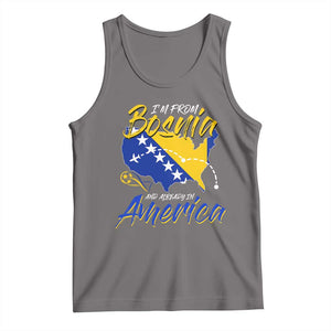 From Bosnia and Already in America Tank Top Bosnian Soccer Fan Travel Bosnia Herzegovina Pride TS02 Deep Heather Print Your Wear