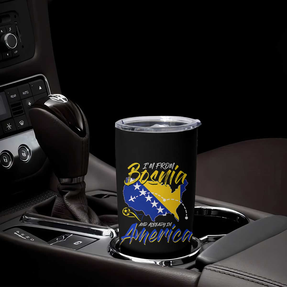 From Bosnia and Already in America Tumbler Cup Bosnian Soccer Fan Travel Bosnia Herzegovina Pride