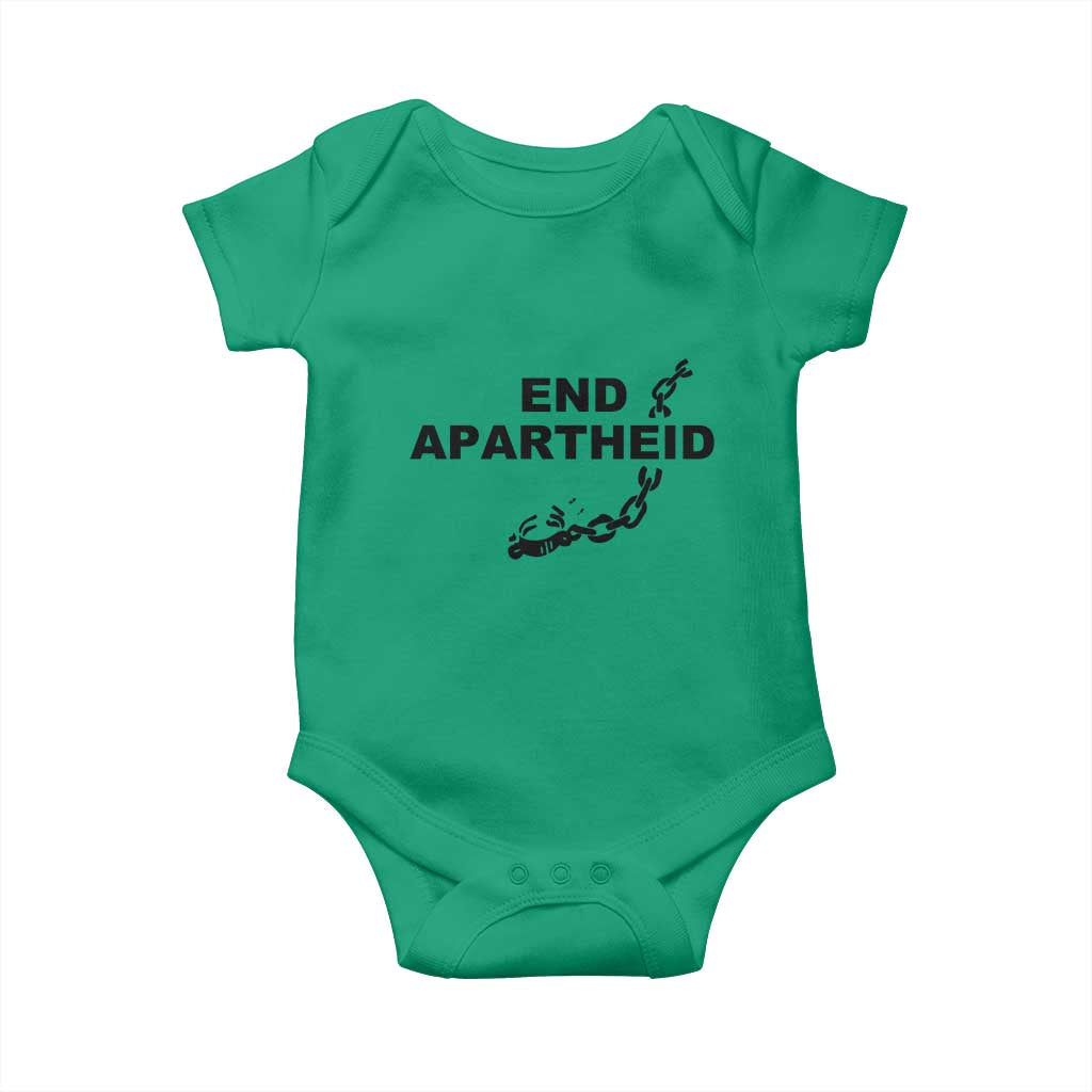 End Apartheid Human Rights Baby Onesie Broken Chain Social Justice Activist