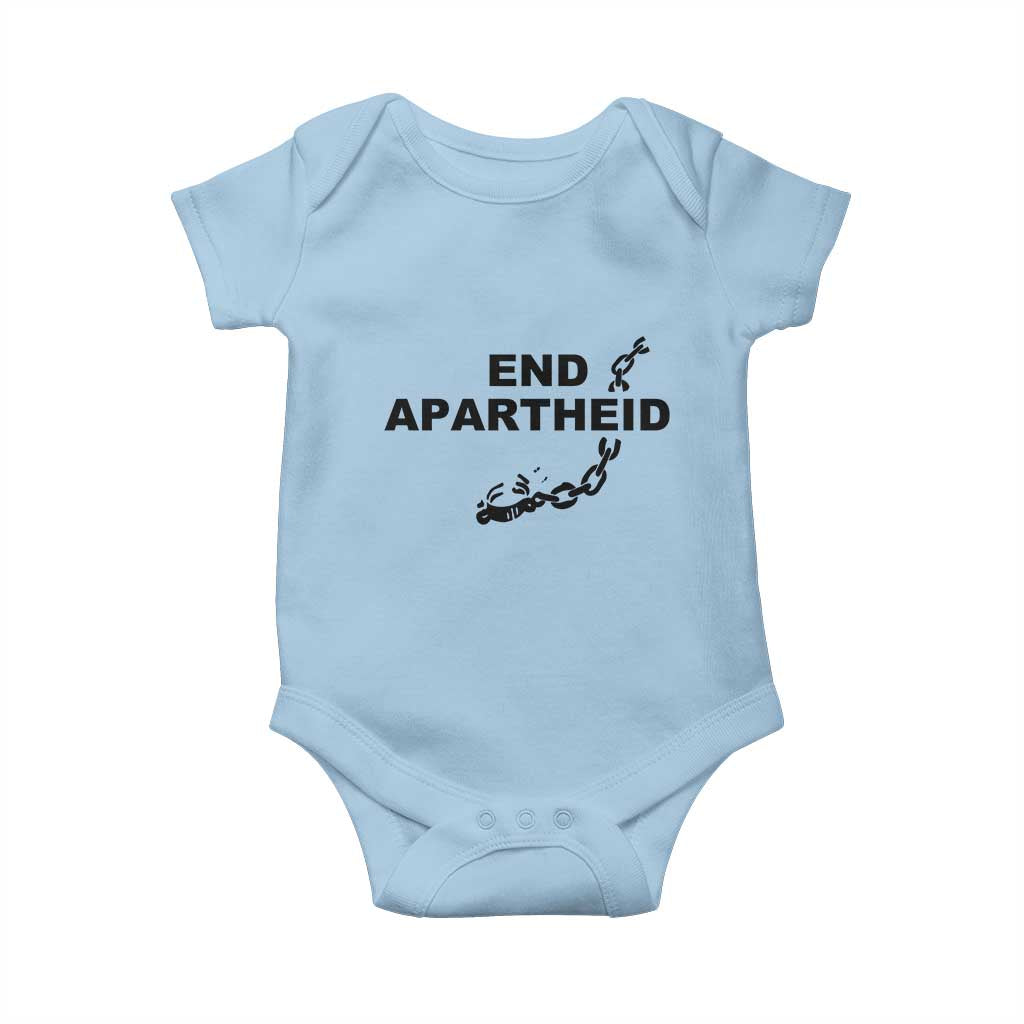 End Apartheid Human Rights Baby Onesie Broken Chain Social Justice Activist