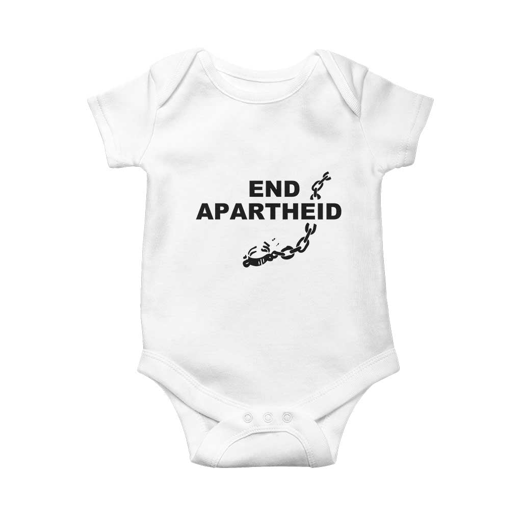 End Apartheid Human Rights Baby Onesie Broken Chain Social Justice Activist TS02 White Print Your Wear