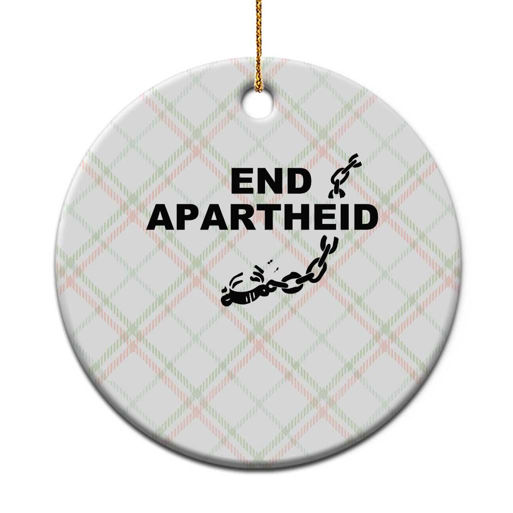 End Apartheid Human Rights Ceramic Ornament Broken Chain Social Justice Activist