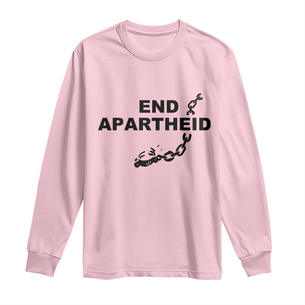 End Apartheid Human Rights Long Sleeve Shirt Broken Chain Social Justice Activist