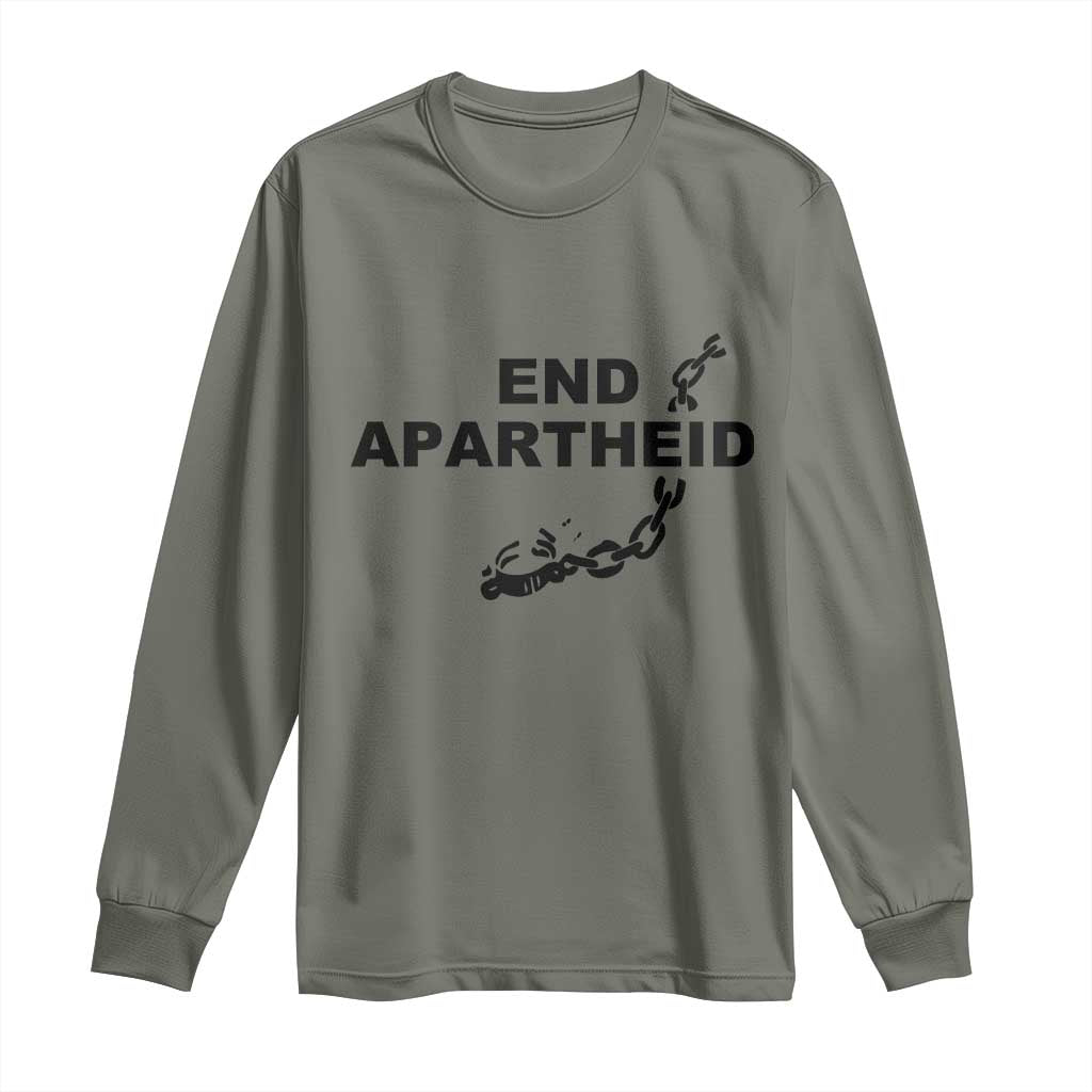End Apartheid Human Rights Long Sleeve Shirt Broken Chain Social Justice Activist