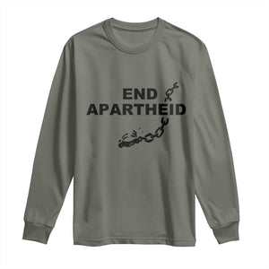 End Apartheid Human Rights Long Sleeve Shirt Broken Chain Social Justice Activist